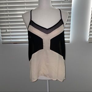 Jealous Tomato black and white v neck tank